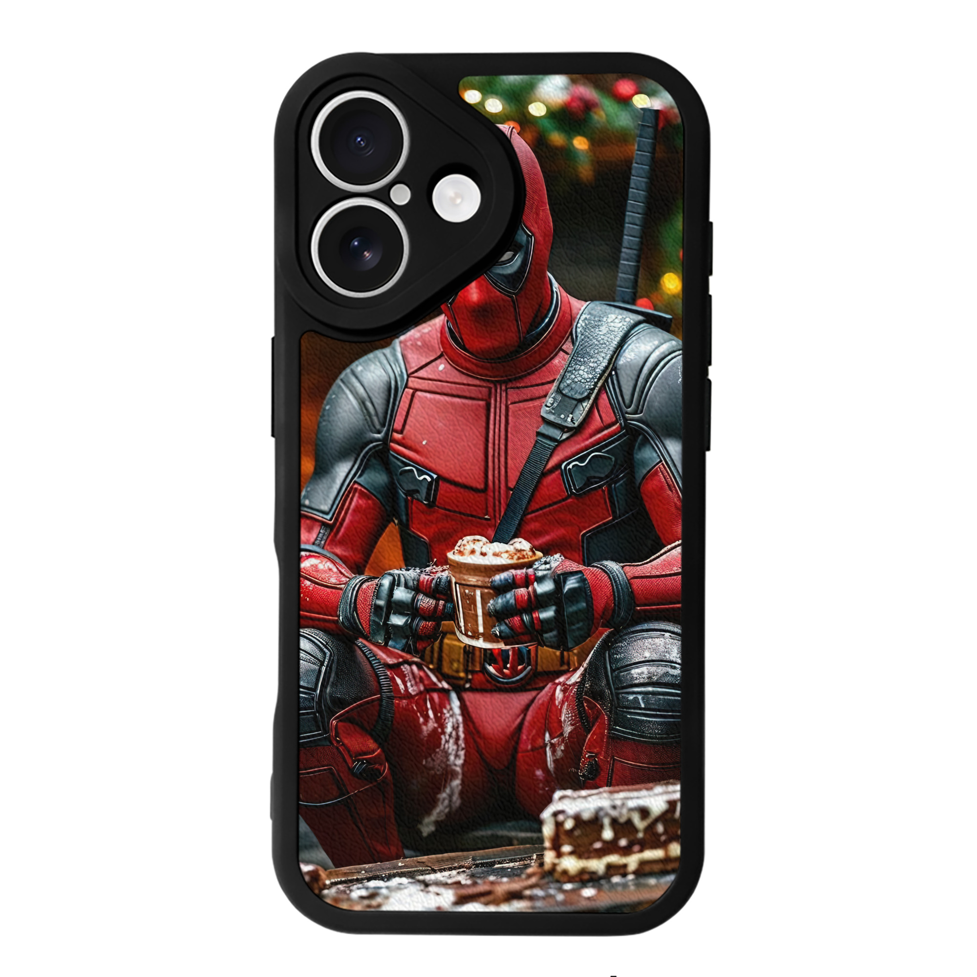 （画像用） Deadpool デッドプール 【iPhone 16シリーズ対応】シリコンスマホケース（レザー調） 材質：シリコン